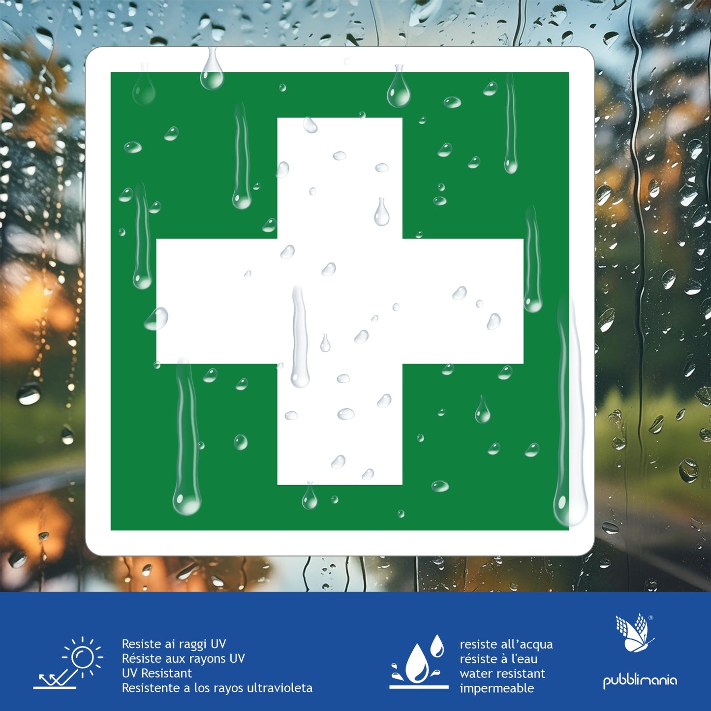 Pubblimania Set 4 Adesivi primo soccorso Cassetta di pronto soccorso