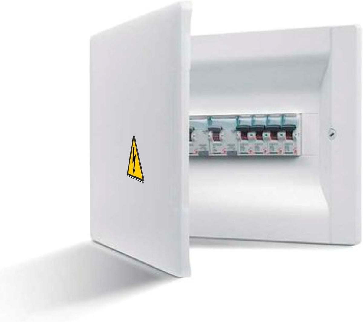 Autocollants triangulaires Pubblimania « DANGER ÉLECTRIQUE », risque de décharge électrique. Impression pour une durée externe et interne (2,6 cm x 3 cm).