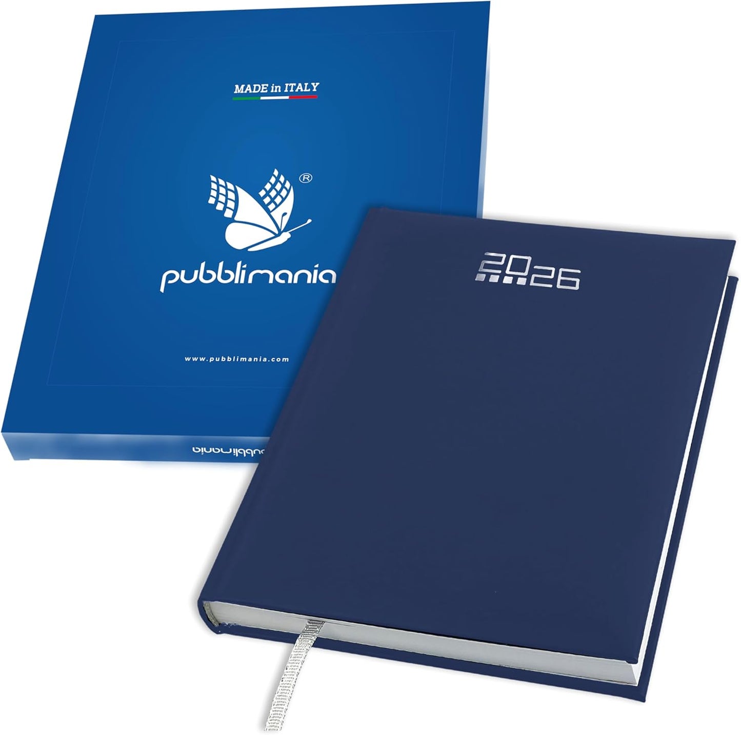 pubblimania Agenda 2026 Giornaliera Organizer 15x21 cm Per Appuntamenti Ufficio Casa e Lavoro Professionale - Copertina Rigida