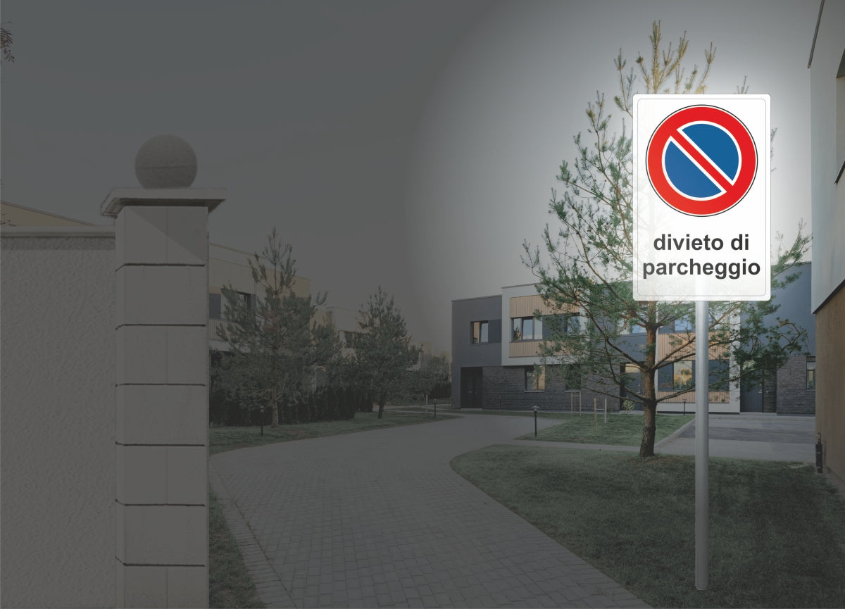 Pubblimania-Kundenspezifisches Schild zur Pfostenmontage. Außenschild.