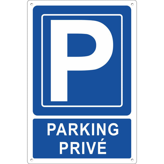 Pubblimania Parking Privé Panneau en aluminium composite de 3 mm. Pour usage extérieur ou intérieur (Parking Privé Cm 20x30)