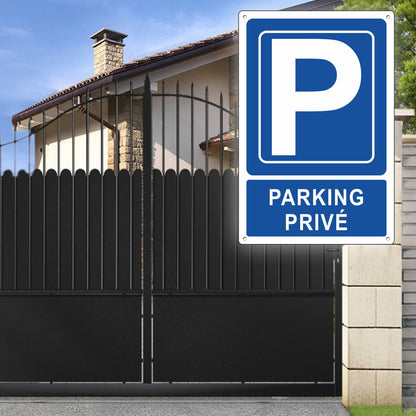 Pubblimania Parking Privé Panneau en aluminium composite de 3 mm. Pour usage extérieur ou intérieur (Parking Privé Cm 20x30)