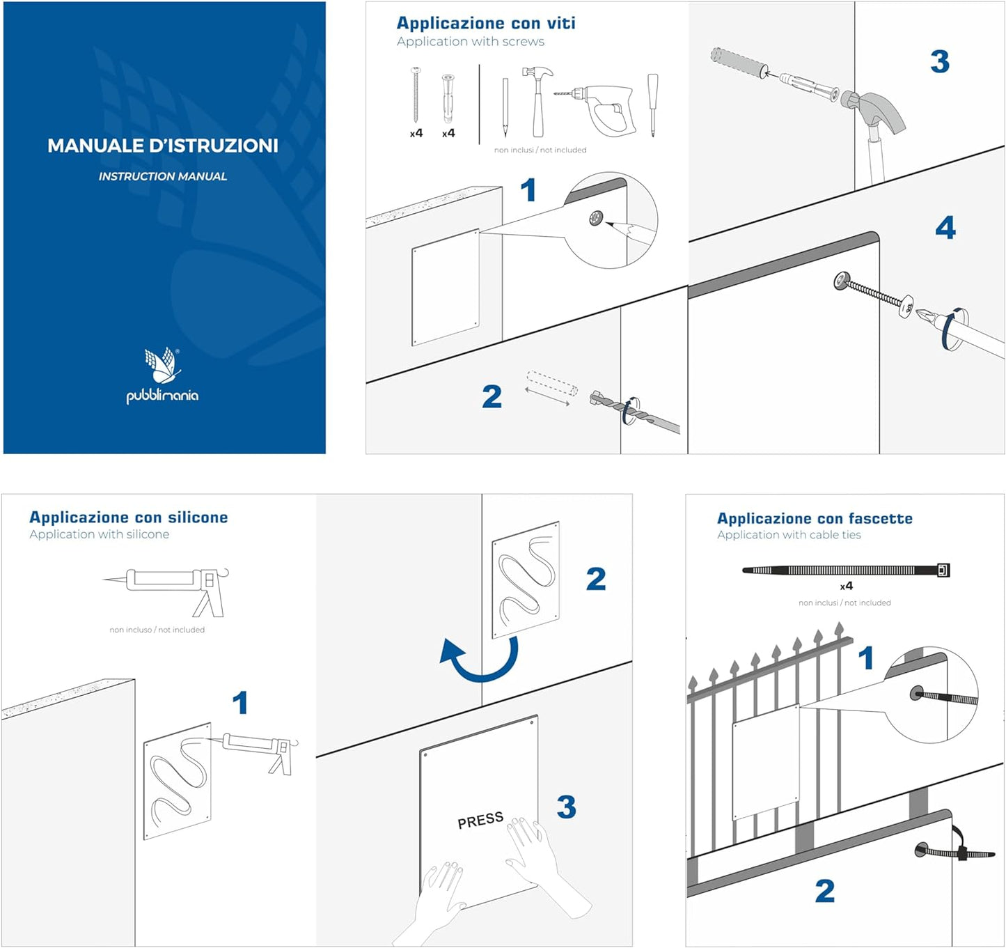 Pubblimania Cartello Passo Carrabile Personalizzato, in Alluminio rinforzato spessore 3 mm