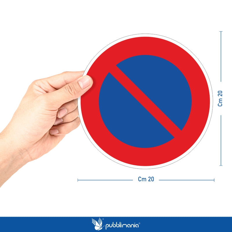 Pubblimania Parkverbotsaufkleber. Für den Außenbereich geeignet.