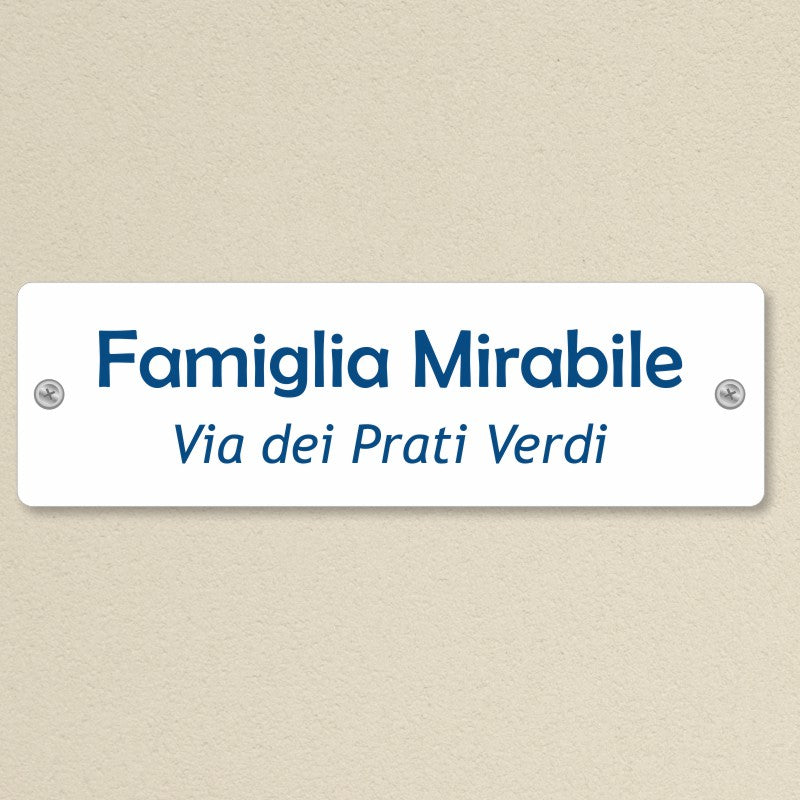 Pubblimania Personalisiertes Aluminiumschild mit Ihrem Text für den Außenbereich
