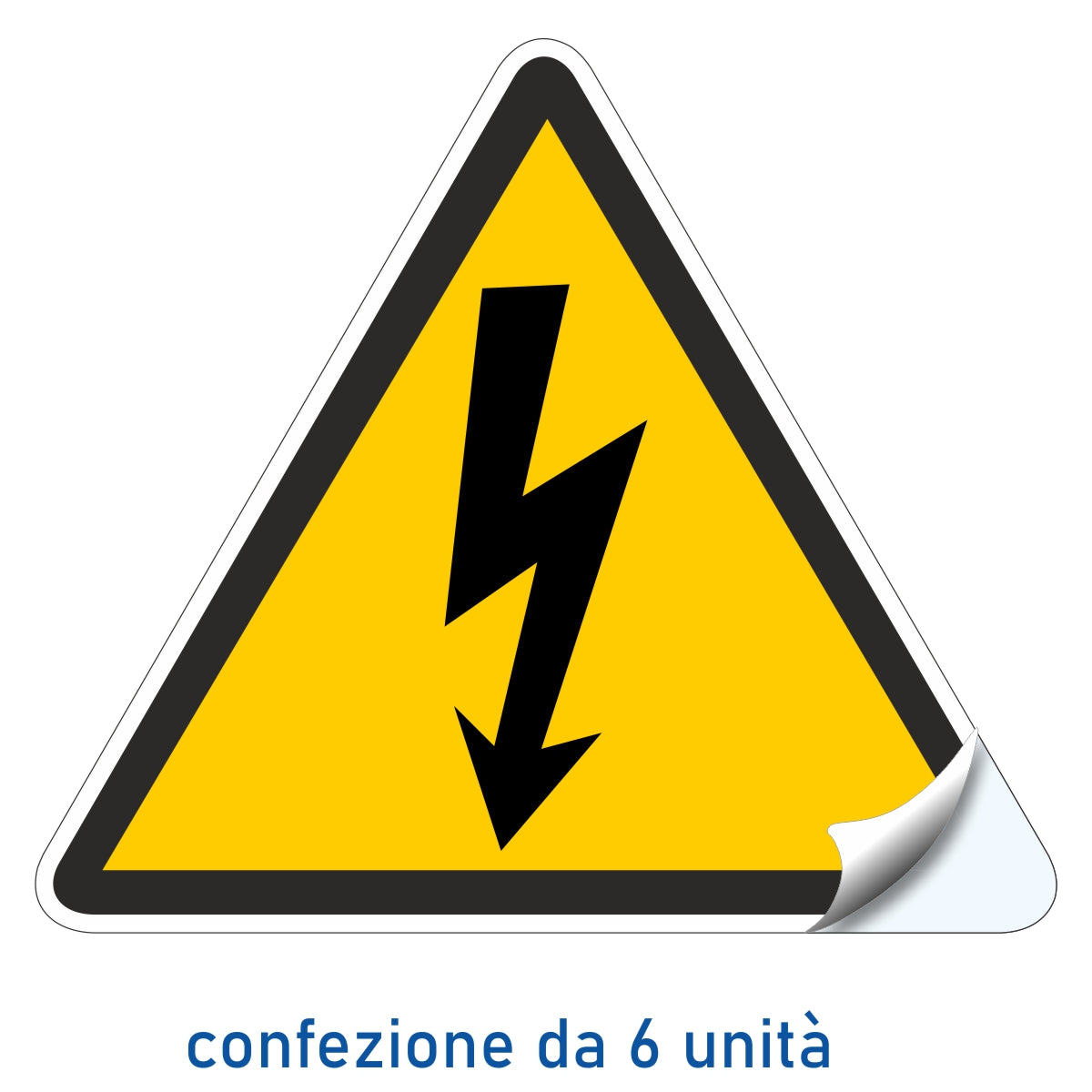 Adesivi Pericolo Elettrico Triangolo 10x9 cm - Alta Visibilità