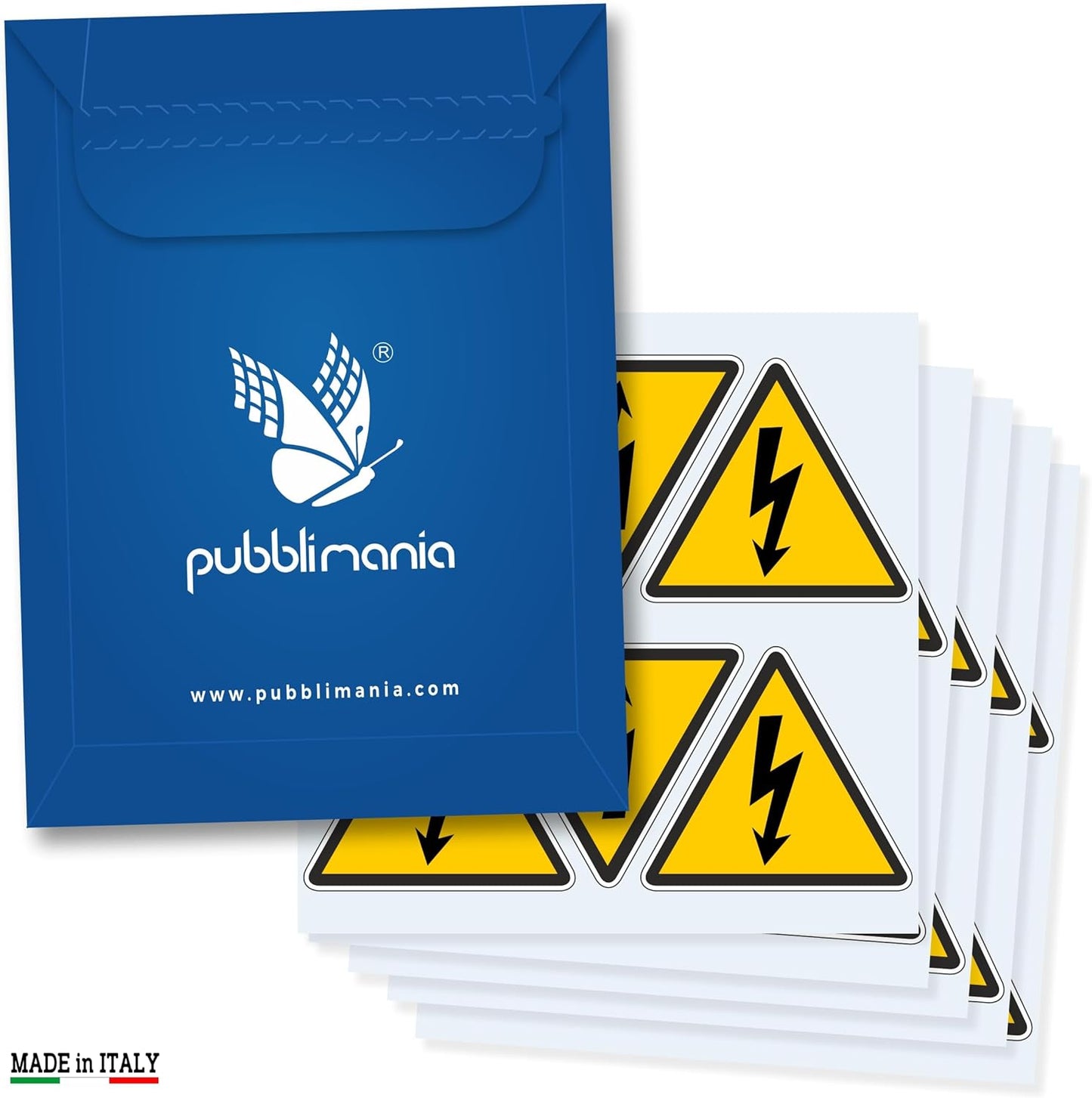 Adesivi Pericolo Elettrico Triangolo 10x9 cm - Alta Visibilità