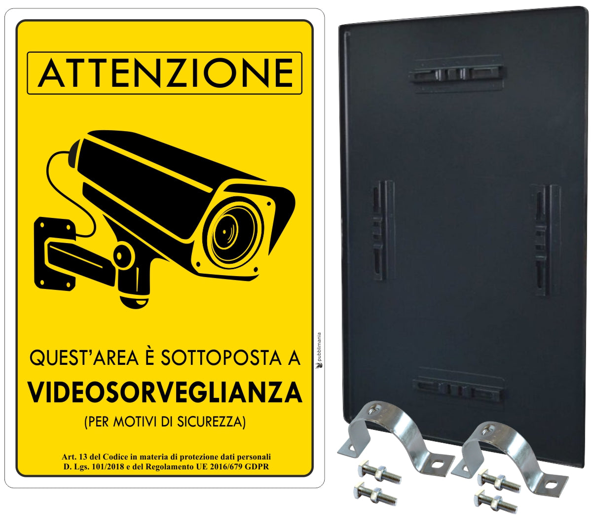 Cartello Area Videosorvegliata per Paletto | Pubblimania