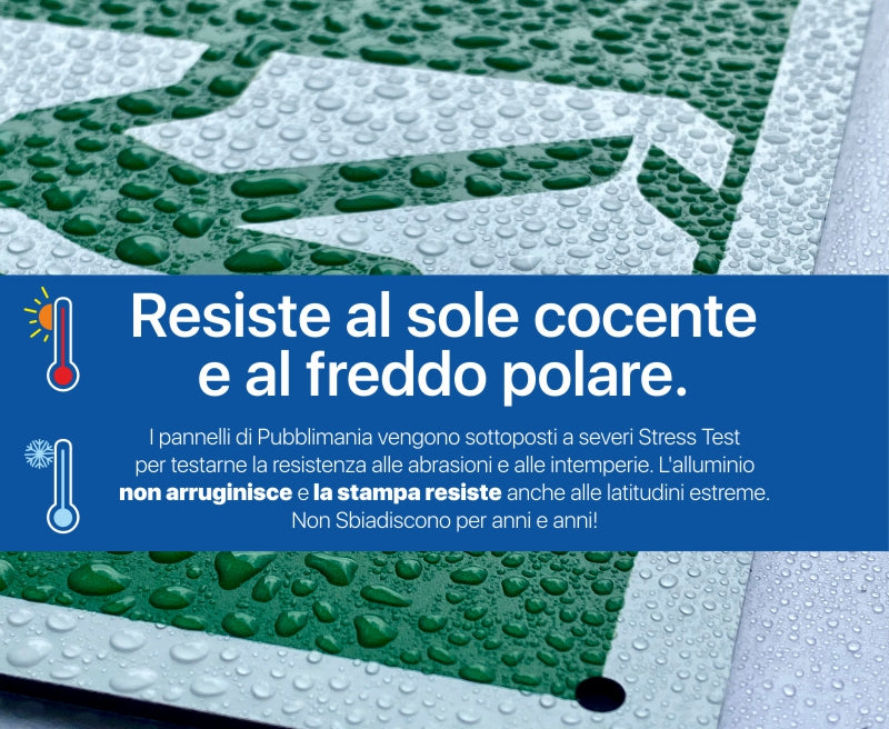 Pubblimania Cartello Stazione di  Ricarica Auto Elettriche in Alluminio per esterno metallo resistente spessore 3 mm