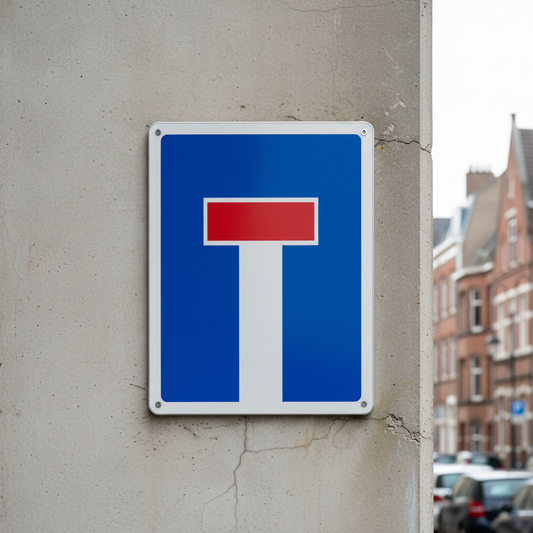 cartello strada senza uscita pubblimania in dibond da 3 mm di spessore con 4 fori agli angoli resistente alle intemperie segnale in alluminio composito