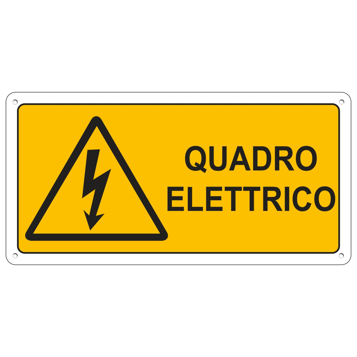 Pubblimania CARTELLO QUADRO ELETTRICO | in alluminio composito metallo 3 mm di spessore (Cm 29x14,5)