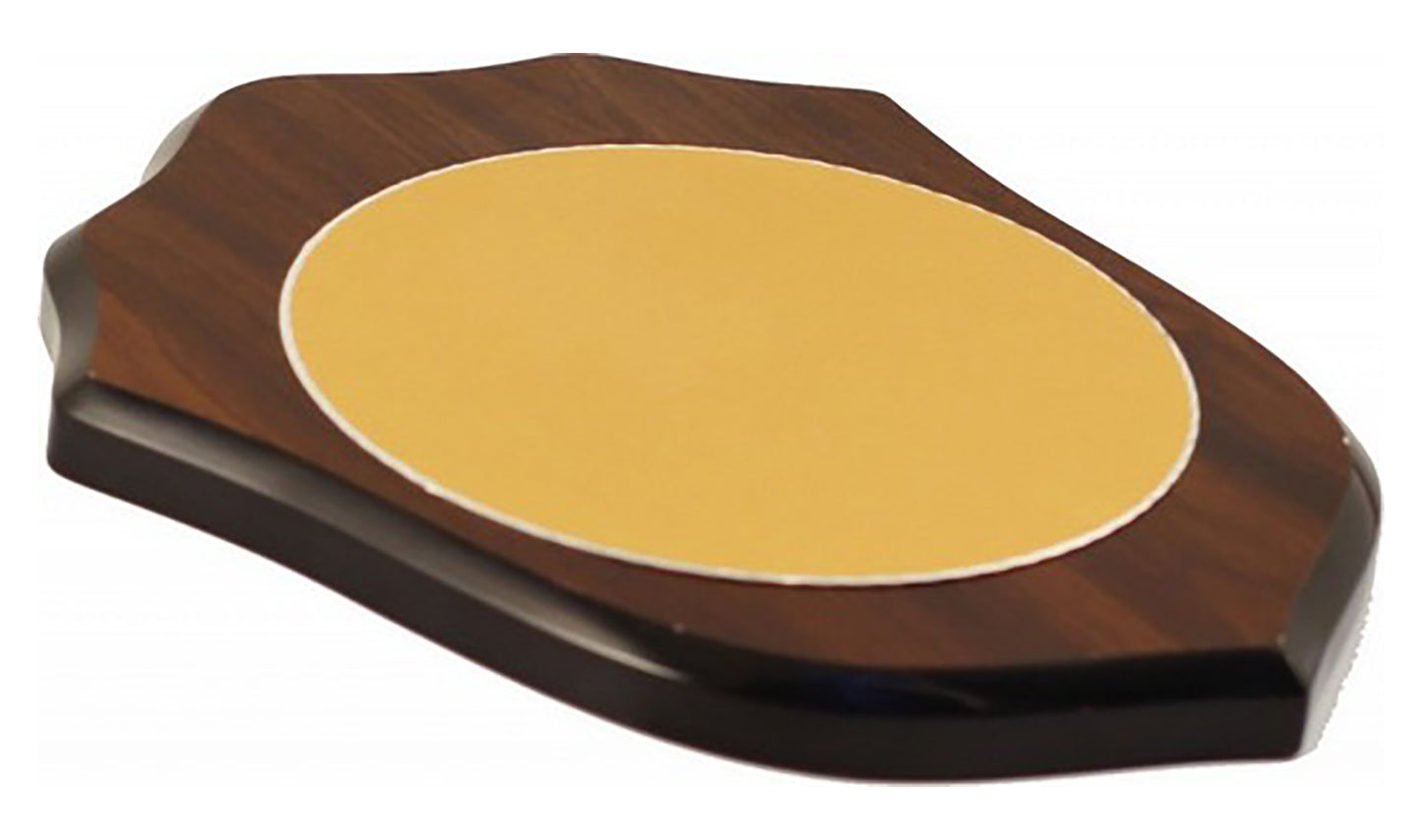 Pubblimania Crest in legno con targhetta in alluminio personalizzato