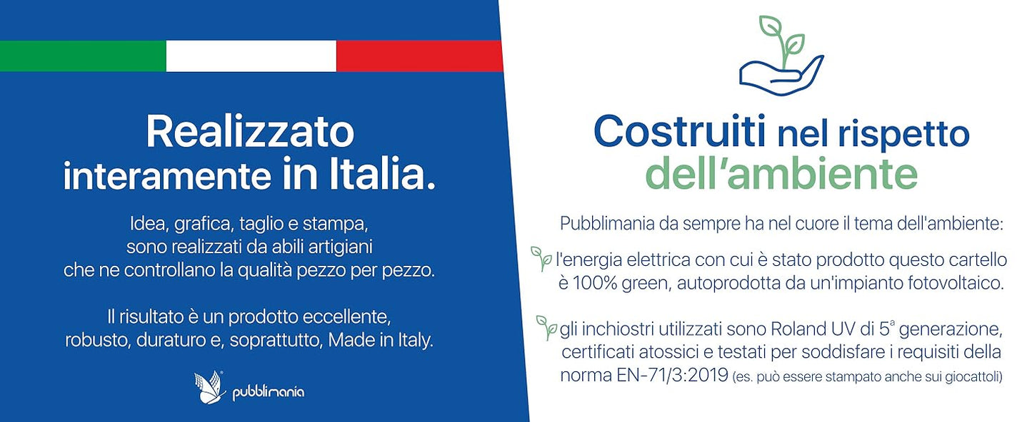 Pubblimania Privatparkplatz – Parkverbotsschild, Verkehrsschild aus Verbundaluminium für den Außenbereich