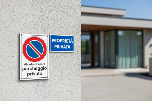 cartelli di segnaletica per spazi privati e condominiali