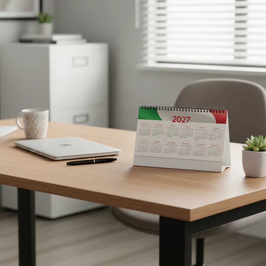 Pubblimania – Italienischer Städte-Tischkalender 2026 mit doppelseitigem Druck