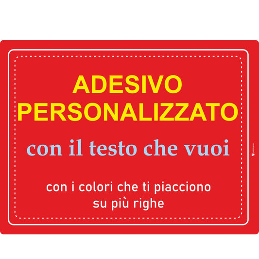 Pubblimania Adesivo Personalizzato con tue scritte, in PVC per esterno