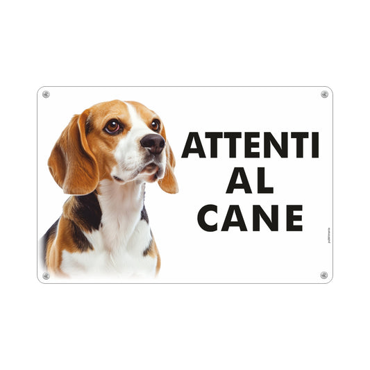 Pubblimania cartello attenti al cane Beagle