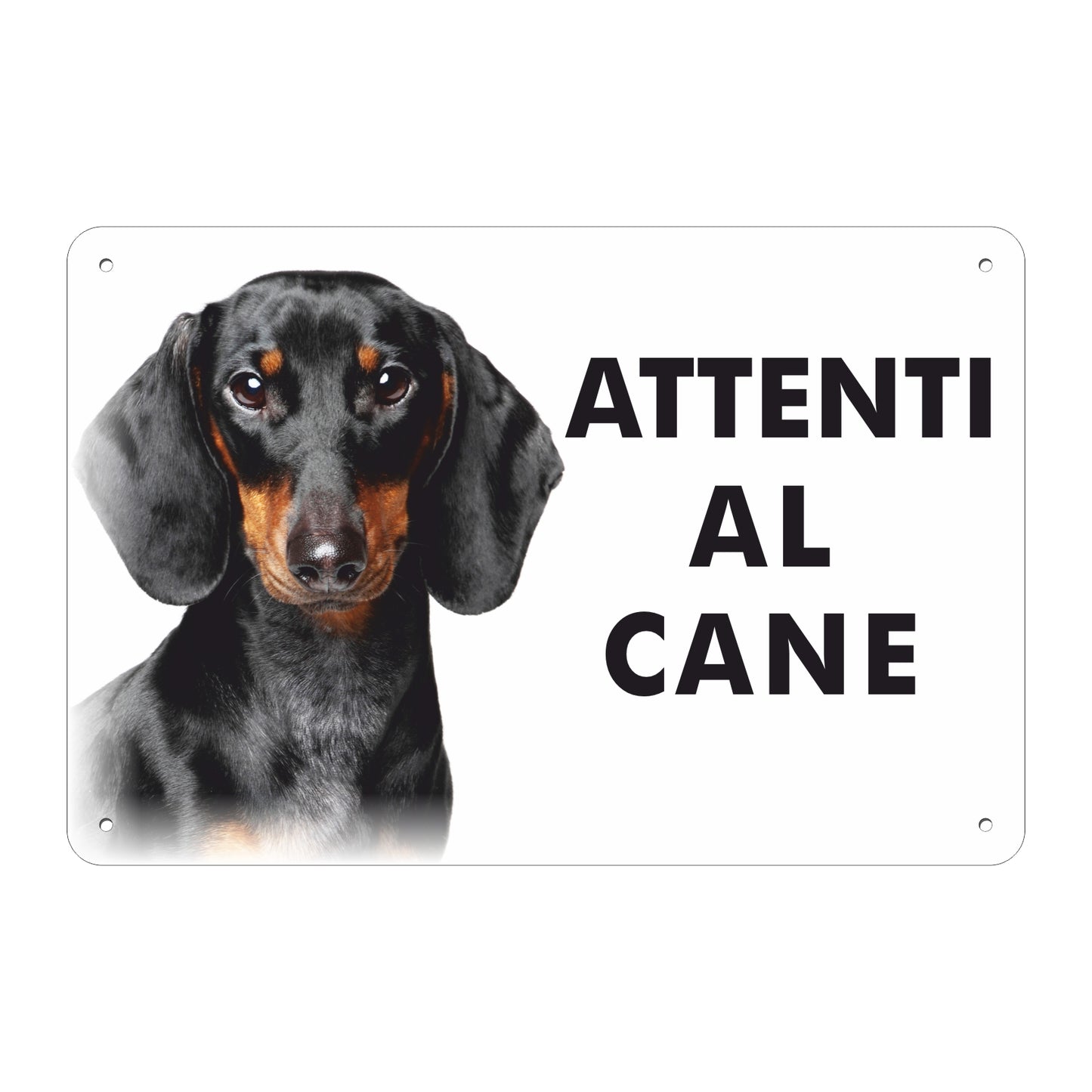 cartello attenti al cane bassotto