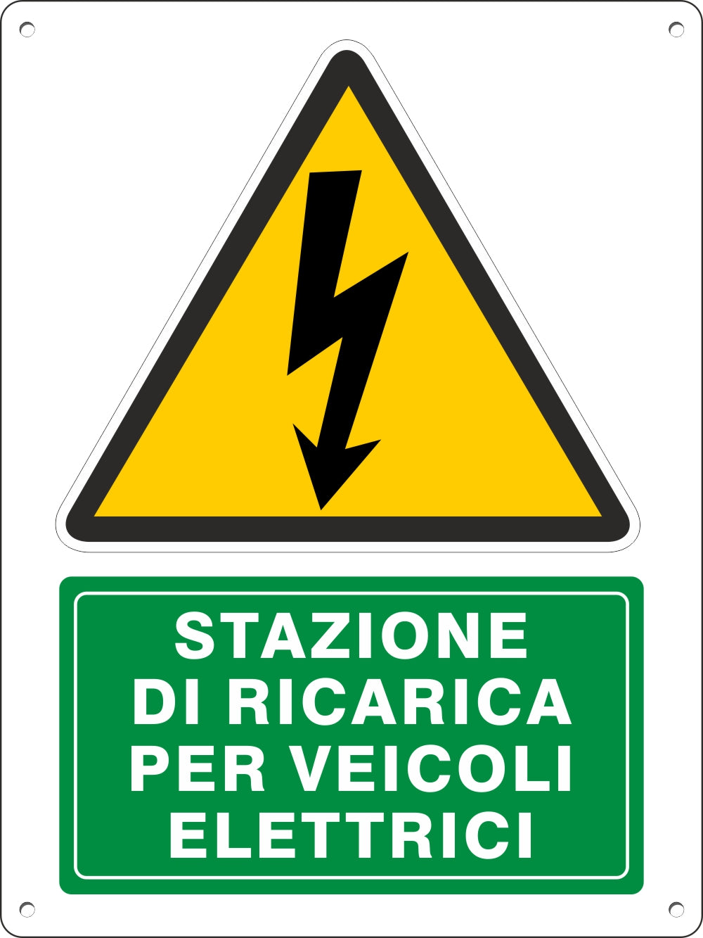 cartello colonnina veicoli elettrici