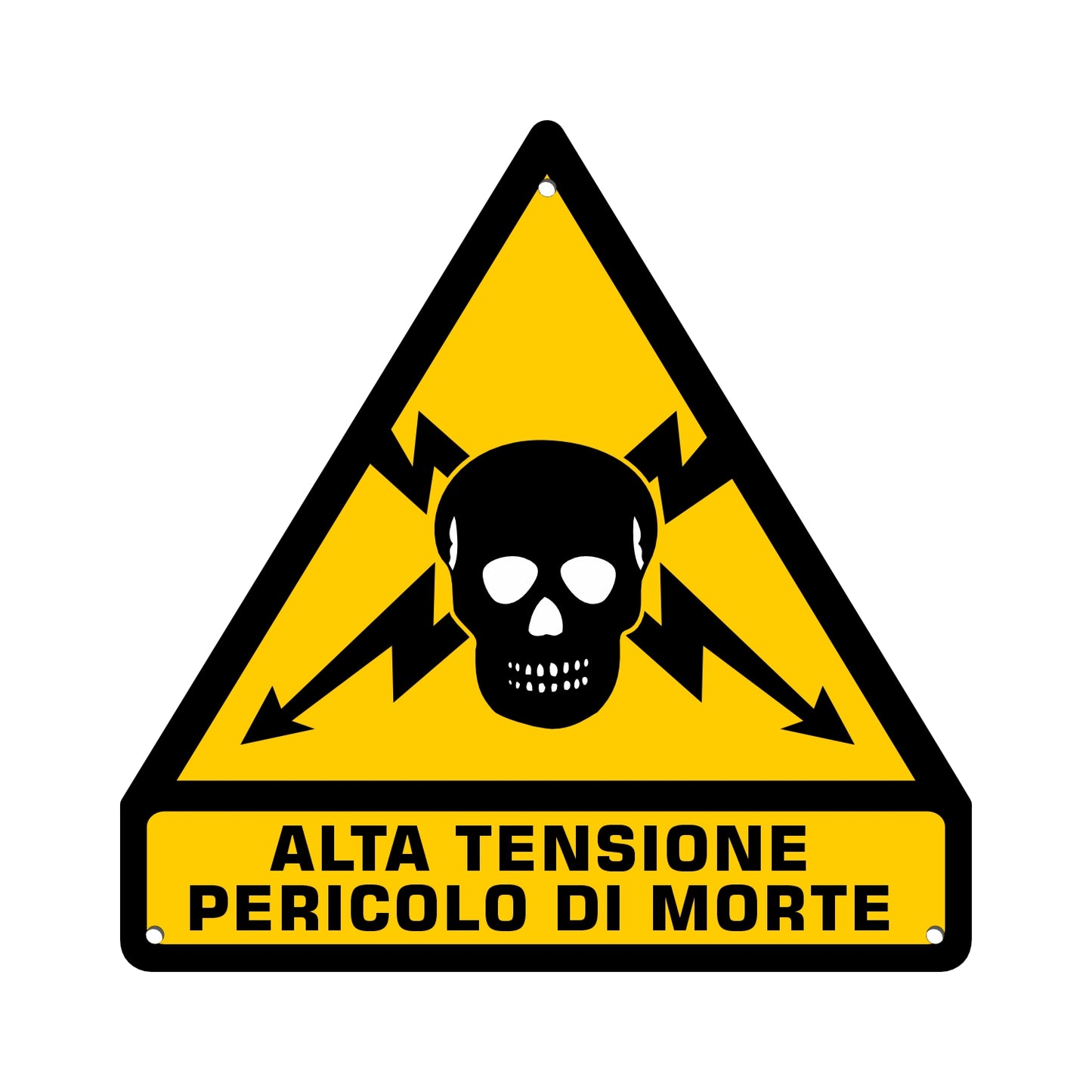 cartello alta tensione pericolo di morte - Pubblimania