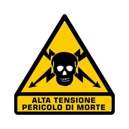 cartello alta tensione pericolo di morte - Pubblimania