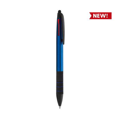 Pubblimania Penna Triplo, personalizzata con il tuo logo. Inchiostro Nero - Blu - Rosso