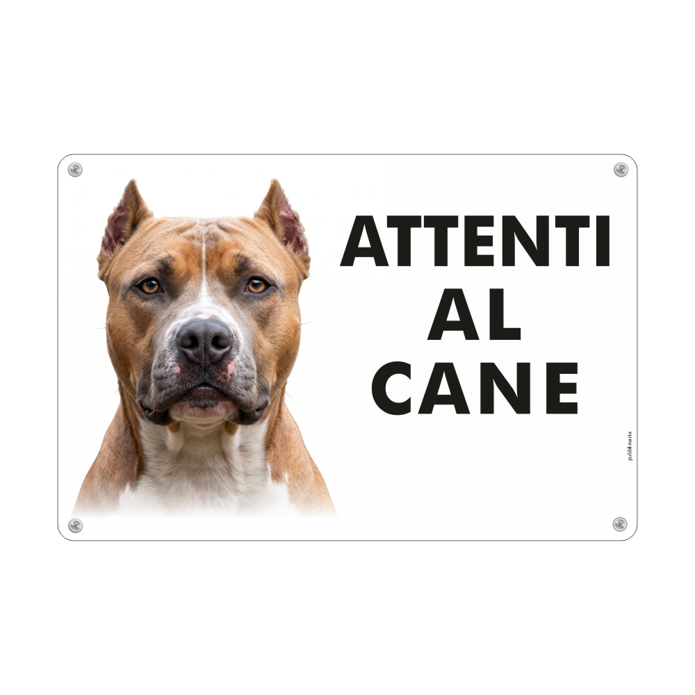 cartello attenti al cane pitbull