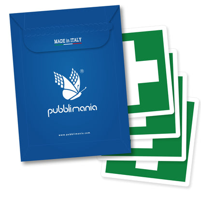 Pubblimania Set 4 Adesivi primo soccorso Cassetta di pronto soccorso