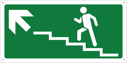 Cartello Uscita di Emergenza Scale - Alluminio Composito 3mm | Pubblimania