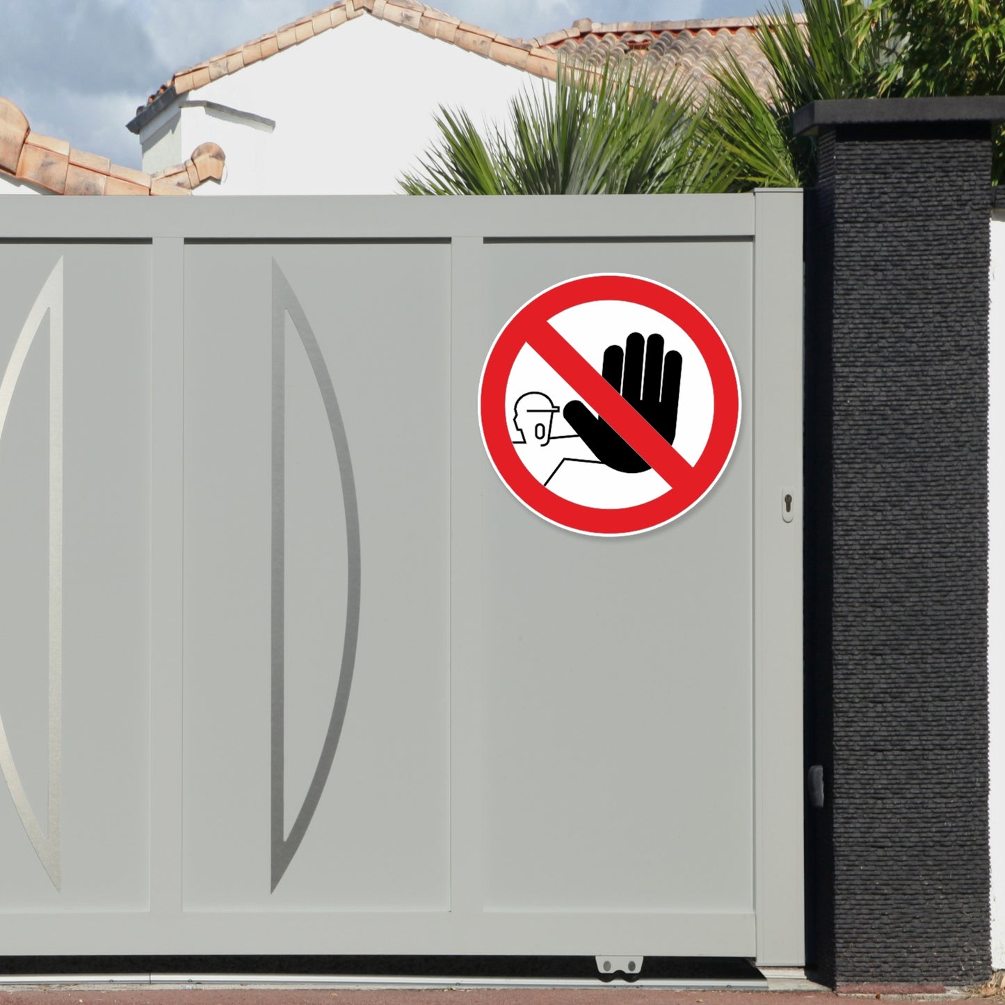 Pubblimania Klebeetiketten: Schutzbrille tragen. Für den Außenbereich geeignet (10 cm).