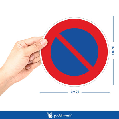 Pubblimania Etichette Adesive DIVIETO DI SOSTA. Stampa per durata all'esterno