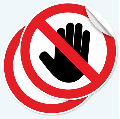adesivo vietato toccare