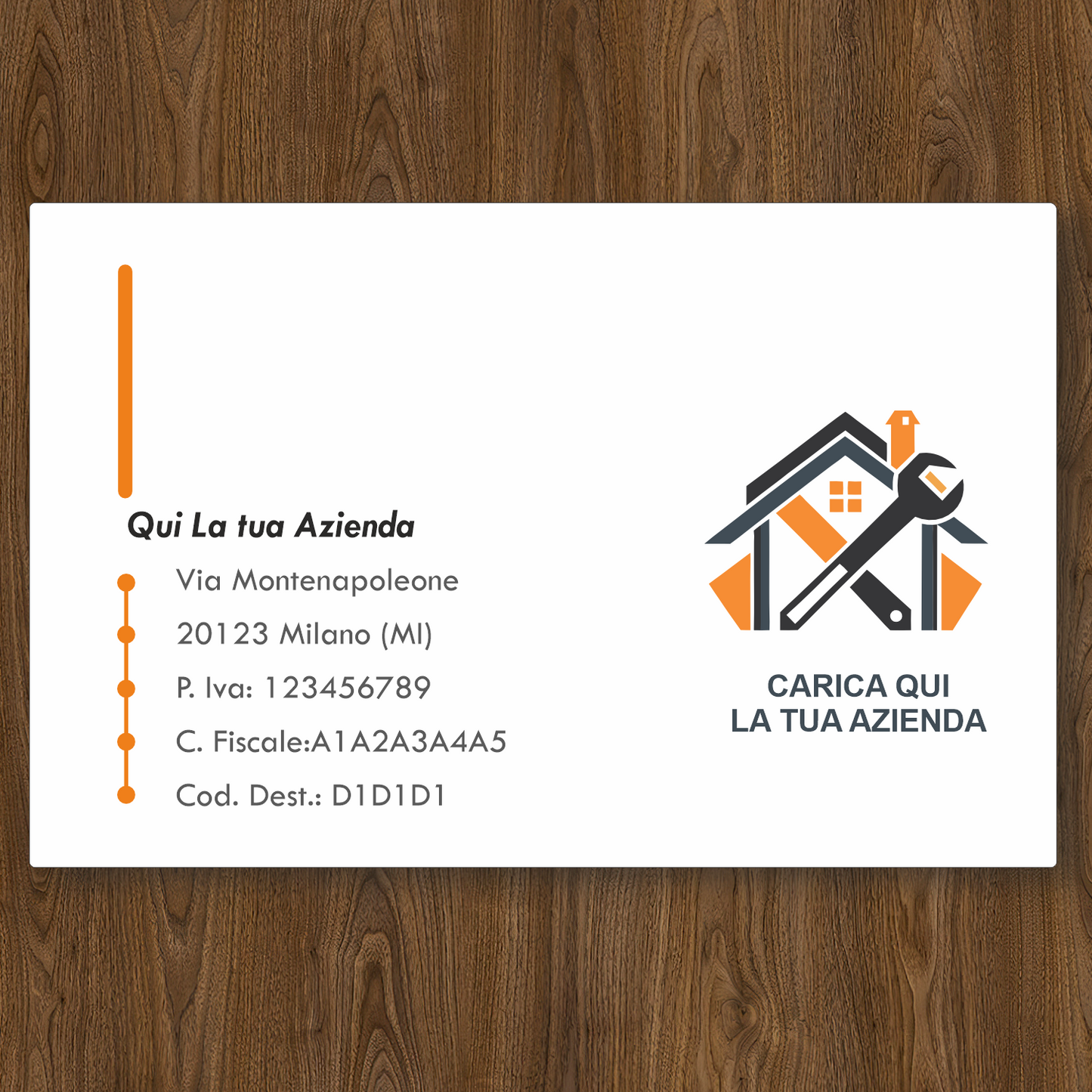 Pubblimania Biglietti da Vista Personalizzati cm 8,5x5,5 con stampa su cartoncino patinato. Crea online