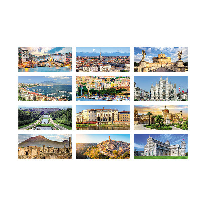 Pubblimania- Calendario da Tavolo 2026 città d'Italia con stampa fronte retro