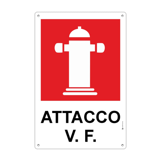 cartello attacco Vigili del Fuoco in alluminio by pubblimania