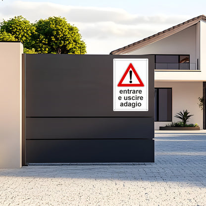 Pubblimania Entrare e  Uscire Adagio in alluminio rinforzato a 3 strati