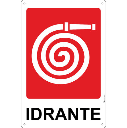 Cartello alluminio idrante emergenza e sicurezza pubblimania