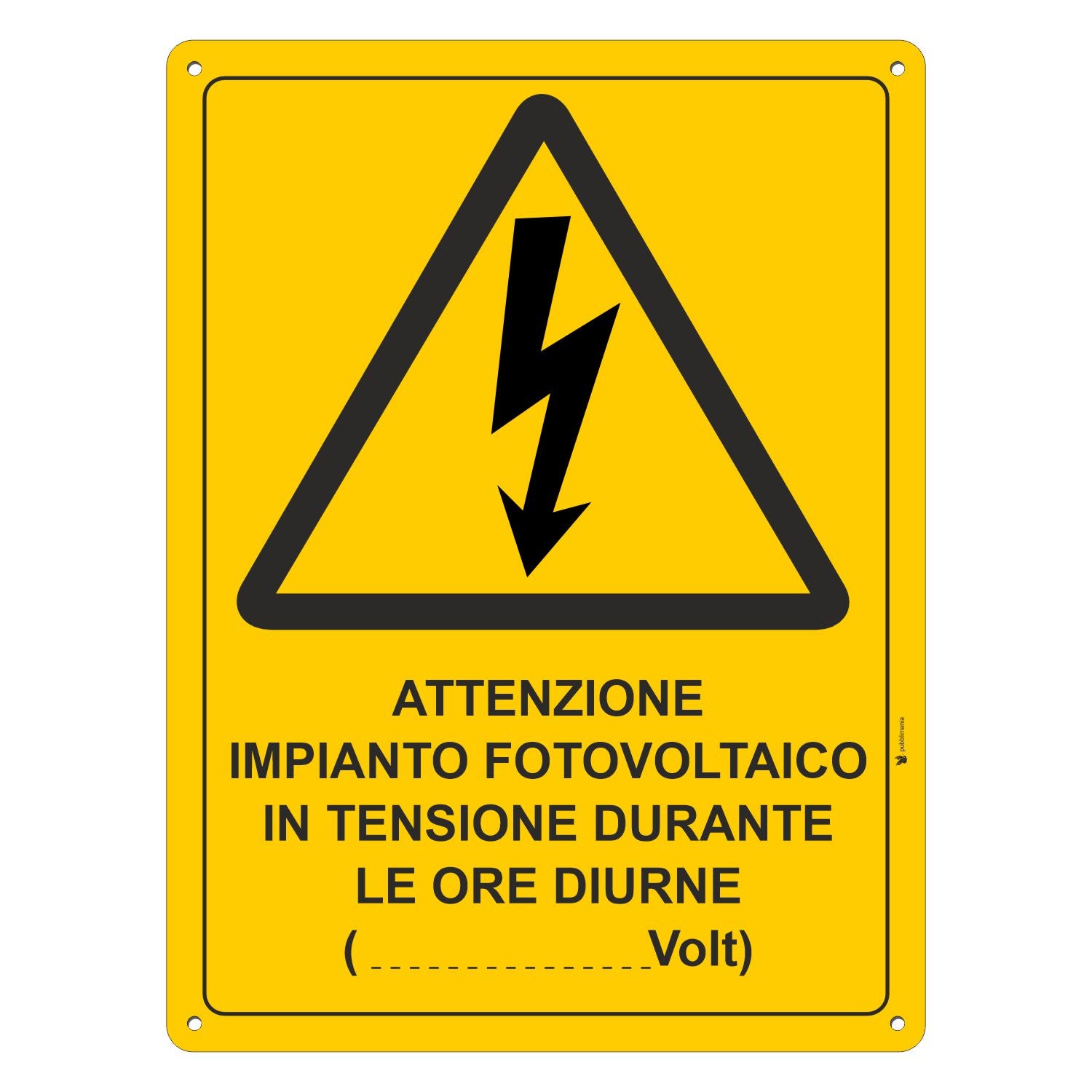 Pubblimania-cartello-impianto-fotovoltaico-in-tensione-targa