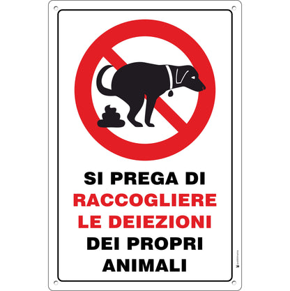 Pubblimania cartello raccogliere le deiezioni