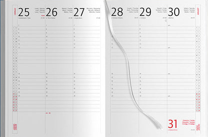 Pubblimania 2026 Tagesplaner 15x21 cm für Termine im Büro, Zuhause und Beruf – Hardcover