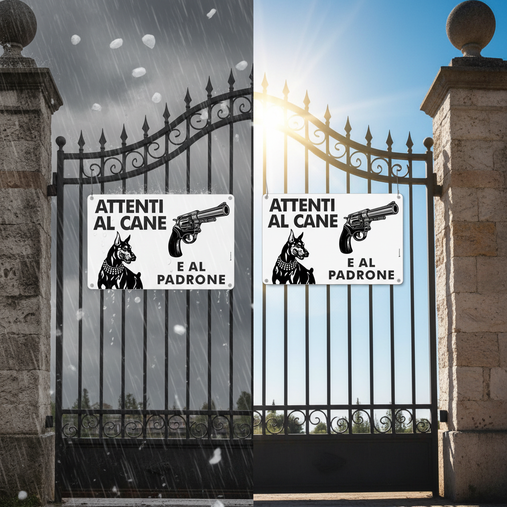 Pubblimania „Vorsicht Hund“-Schild mit Foto Ihres Hundes aus Aluminium für den Außenbereich.