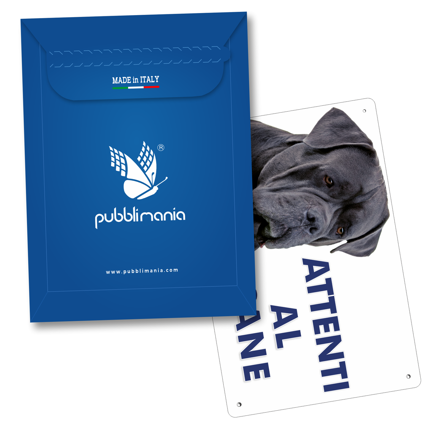 Pubblimania Schild „Beware of Cane Corso“ aus 3 mm Verbundaluminium