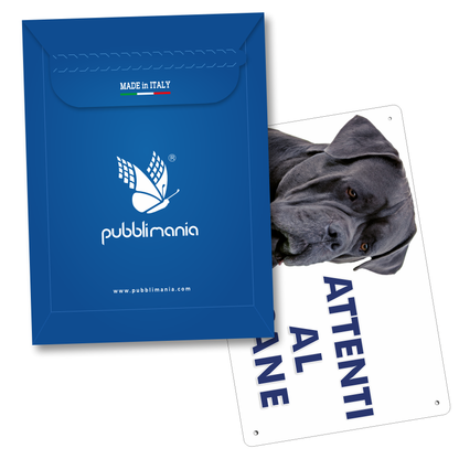 Pubblimania Schild „Beware of Cane Corso“ aus 3 mm Verbundaluminium