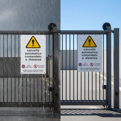 Pubblimania ferngesteuertes automatisches Torschild aus Aluminium für den Außenbereich