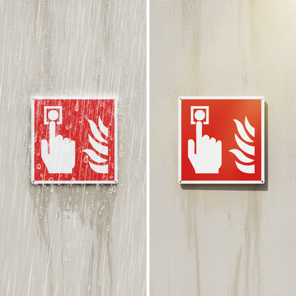 Cartello antincendio - durabilità formato quadrato