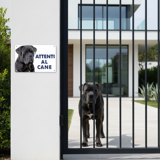 Pubblimania Schild „Beware of Cane Corso“ aus 3 mm Verbundaluminium