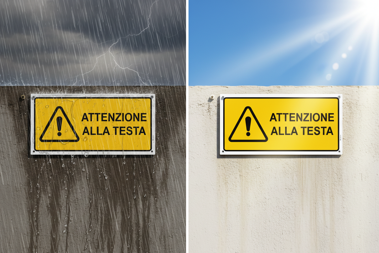 Cartello Attenzione alla Testa - Resistenza agli agenti atmosferici