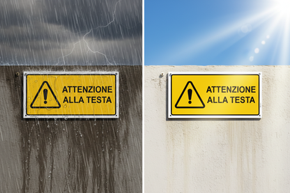 Cartello Attenzione alla Testa - Resistenza agli agenti atmosferici