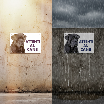 Pubblimania Schild „Beware of Cane Corso“ aus 3 mm Verbundaluminium