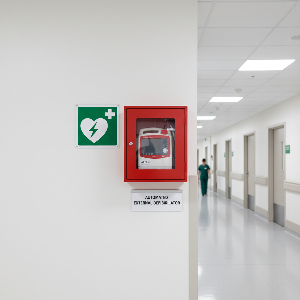 Pubblimania Cartello DEFIBRILLATORE in alluminio composito 3 mm di spessore
